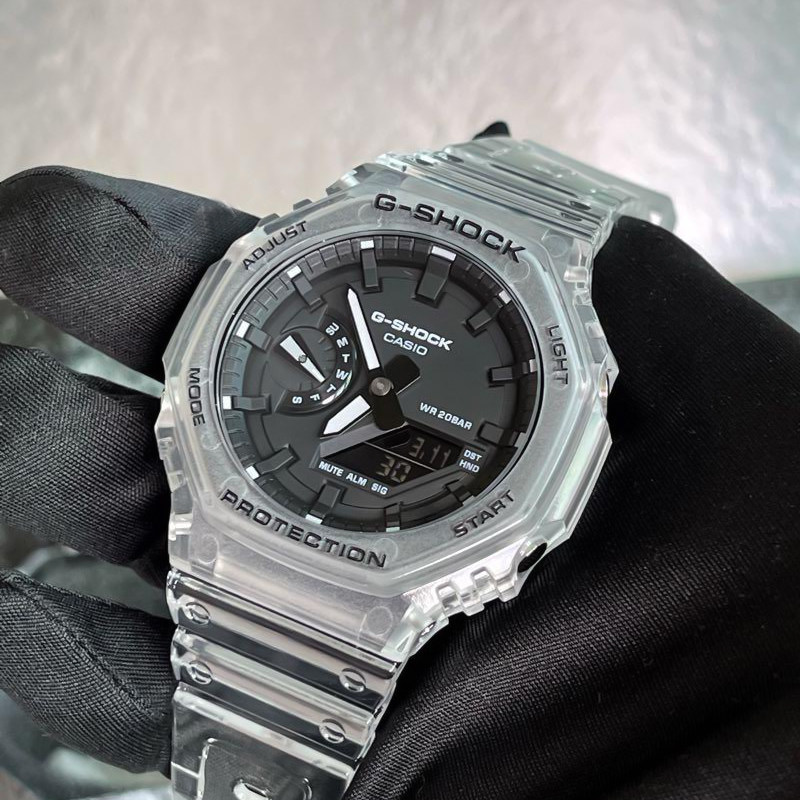 卡西欧手表男农家橡树G-SHOCK潮流运动八角形碳纤维中性表GA-2100