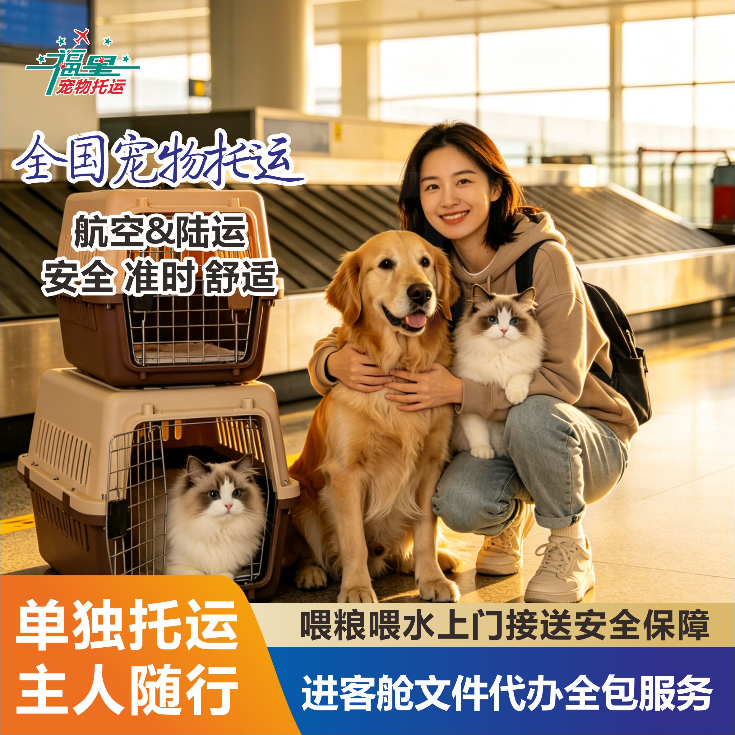 宠物托运服务全国猫咪狗国际随机
