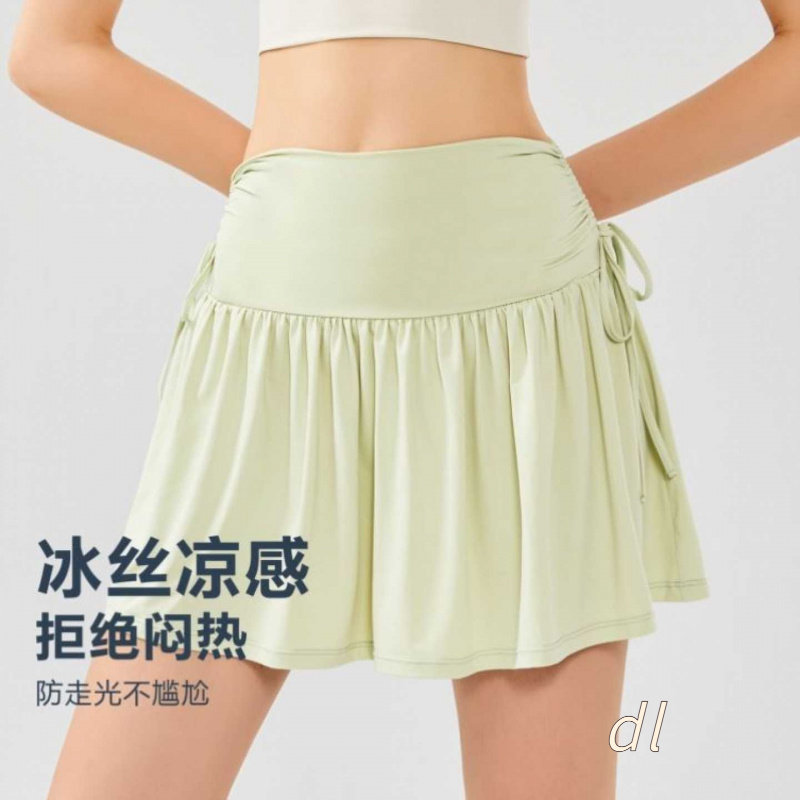 健身网球裙裤欧美新款抽绳高腰运