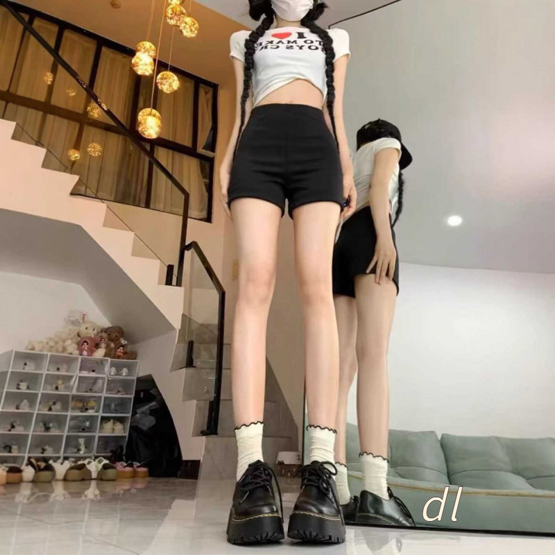 辣妹灰色短裤弹力紧身热裤休闲裤