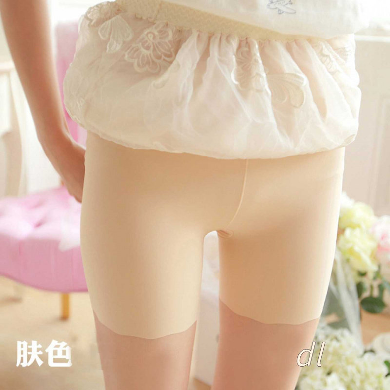 加肥加大码安全裤女防走光冰丝无