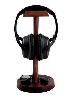 跨境耳机支架头戴式挂架电竞游戏桌面架子收纳实木耳麦展示架摆件