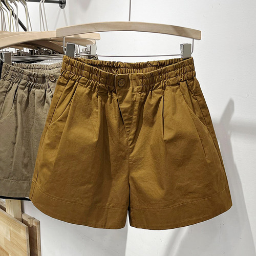 高腰休闲百搭短裤宽松显瘦