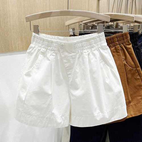 休闲松紧腰宽松显瘦短裤