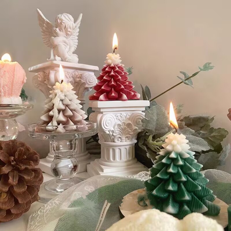 圣诞节蜡烛平安夜ins风创意雪花松香薰蜡烛摆件伴手小礼物浪漫