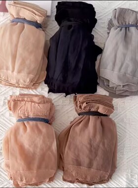 水晶丝袜女短夏季超薄透肉高弹透气不勾丝肉色隐形黑色性感袜子