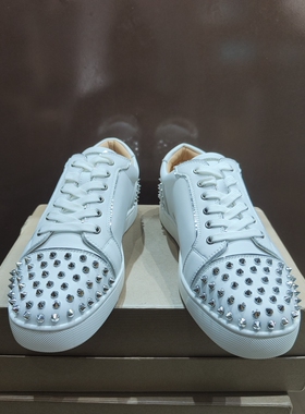 欧美AGZ CL铆钉低帮男鞋白色休闲运动板鞋时尚潮流红底女鞋单鞋酷