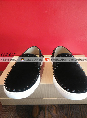 欧美AGZ CL毛钉低帮男鞋黑磨砂女鞋情侣红底单鞋休闲运动情侣鞋