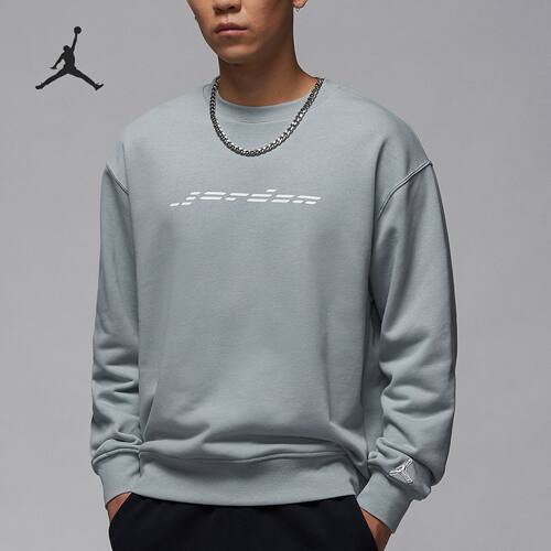正品NIKE耐克JORDAN男士针织防风圆领保暖休闲运动卫衣HQ4889-041