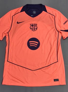 正品NIKE耐克25/26巴萨客场球迷版球衣速干短袖足球服HM3201-855