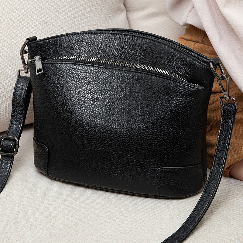 女款包包2024新款真皮贝壳包女手提小包时尚简约软牛皮单肩斜挎包