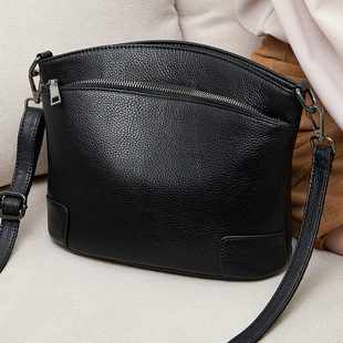 女款包包2024新款真皮贝壳包女手提小包时尚简约软牛皮单肩斜挎包