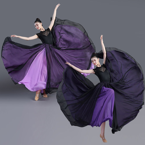 雪纺飘逸丝滑古典裙艺考裙