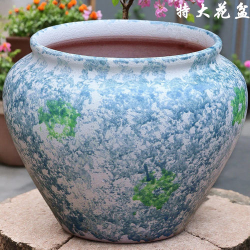 特大号复古陶瓷粗陶花盆