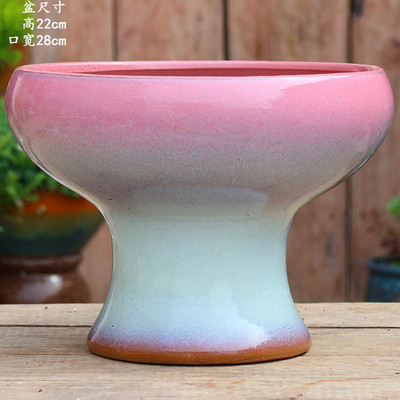 粗陶简约陶瓷大口径花盆火锅盆