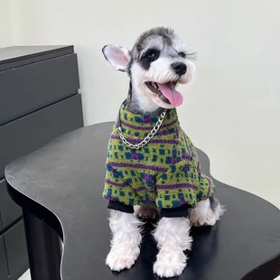 秋冬款 宠物狗狗衣服加绒雪纳瑞泰迪比熊可爱奥粒绒衣服小型犬 新款