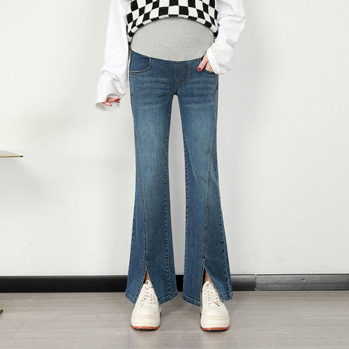 加肥加大码孕妇喇叭裤