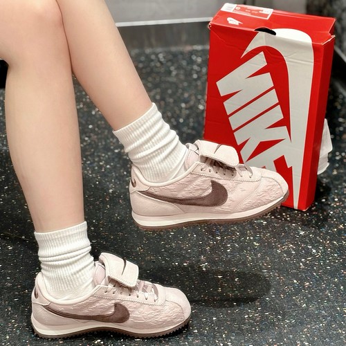 Nike Cortez Textile 校园风 舒适百搭 低帮 生活休闲鞋 女 粉色