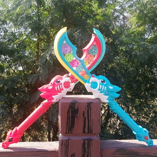 儿童电动齿轮声光发光仿真关羽青龙刀剑斧戟3 5岁男女孩玩具礼物