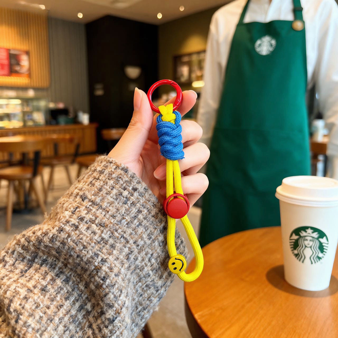 钥匙扣挂绳超好看独特手机链绳挂手腕耳机防丢安全绳女多巴胺手工