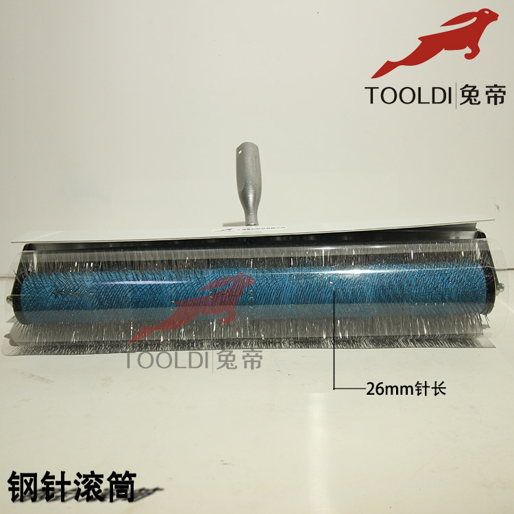 兔帝牌pvc彩色面层自流平施工工具不锈钢针放气滚筒消泡滚筒26mm