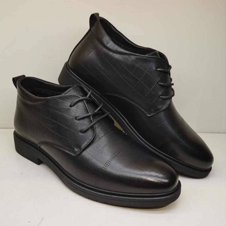 蜘蛛王保暖橡胶商务正装皮鞋