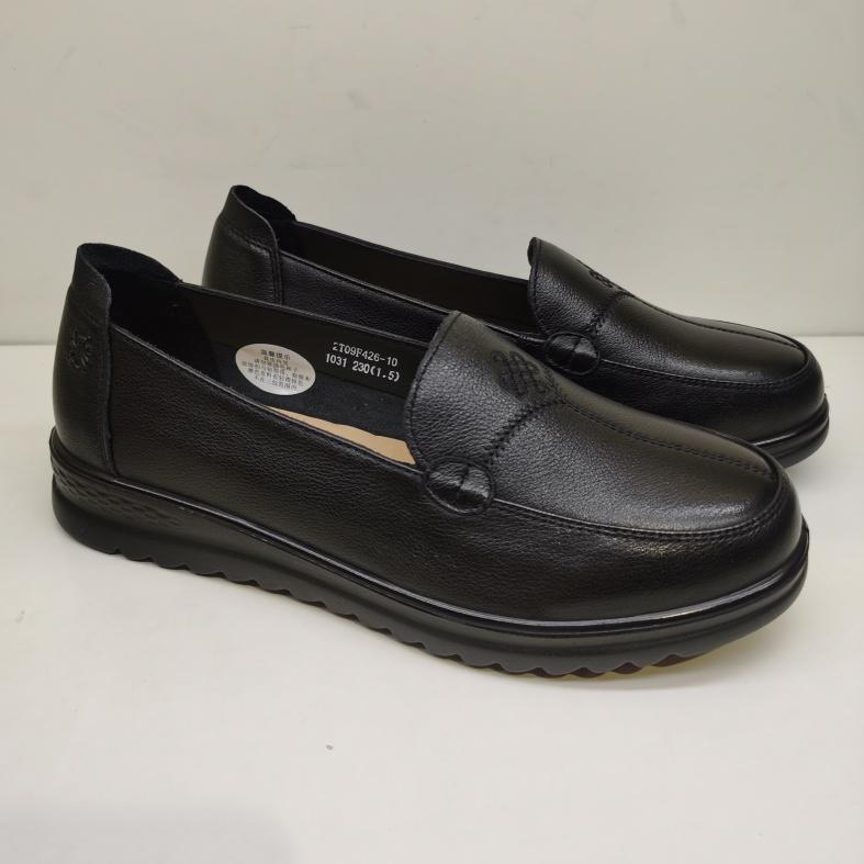 蜘蛛王女鞋2025年春季真皮软底