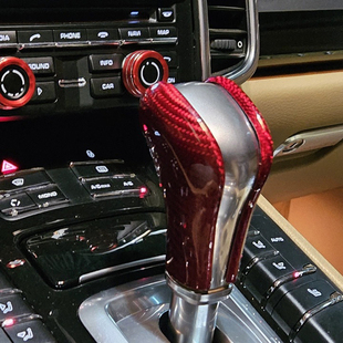 适用于11-17款保时捷卡宴排挡头盖老款cayenne档把头真碳纤维改装