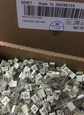 RM2DC3100JX50M RM2 63V0.1uf 100nf 104J 薄膜电容5MM KEMET集美