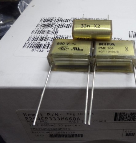 PME264NC5330MR30 安规电容X2 660V 0.033uF 333 33NF KEMET RIFA