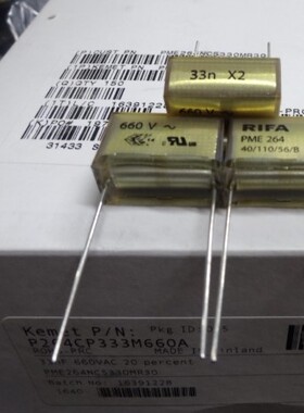 PME264NC5330MR30 安规电容X2 660V 0.033uF 333 33NF KEMET RIFA
