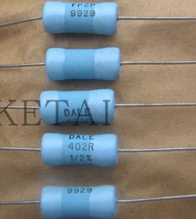 DALE FP2P 3W 402R 402欧 0.5% 1/2% 高精度蓝皮铜脚发烧电阻