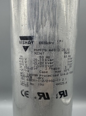 VISHAY PhMKP9 440 3.28.10 440V 28.1KV 3X154UF 85x270mm 电容
