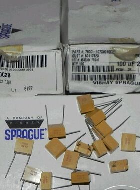 790D107X0010C2B 10v100uf  直插钽质电容器 Vishay / Sprague