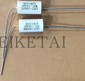 935C1W1K  轴向薄膜电容器 100V 1uF 1MFD 10% 美国CDE原装现货