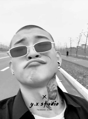 2024抖音网红攀娘同款眼镜李宇春长方框复古太阳镜欧美街拍小墨镜