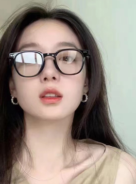 复古日系小黑框近视眼镜框女防蓝光防辐射圆脸素颜神器眼镜架男潮