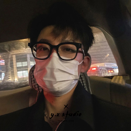 韩系黑框眼镜男潮可配近视女