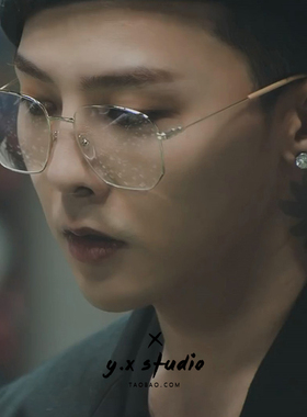 权志龙同款金丝眼镜框女韩版圆脸复古学生配近视斯近视文眼镜框男