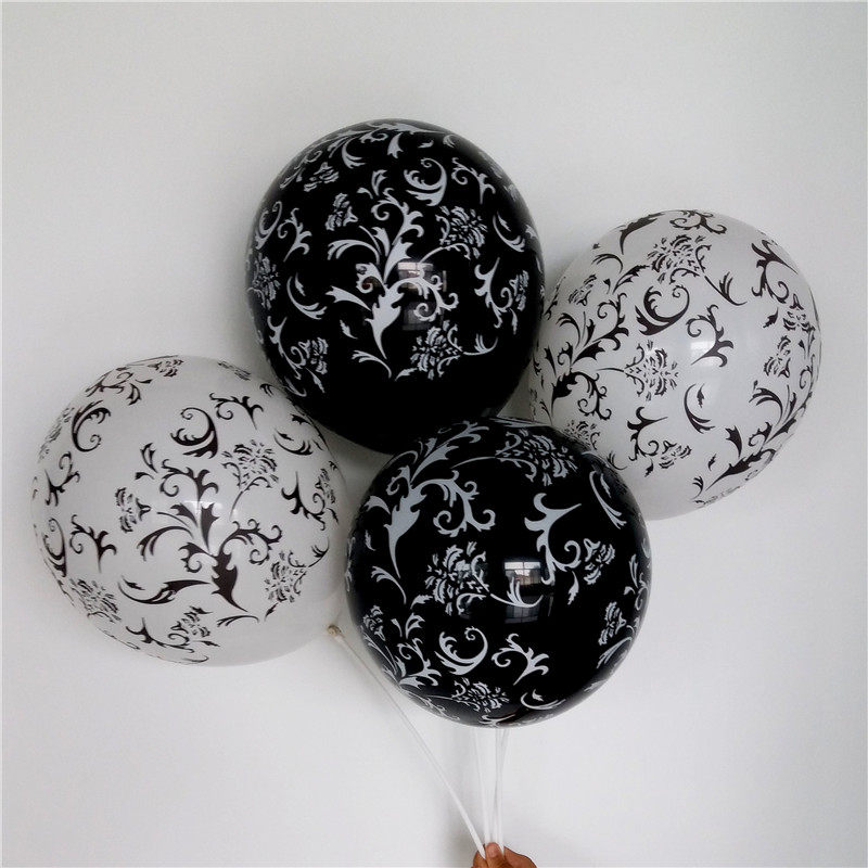 20 individual 12 inch 2.8 G Printed balloons Black and white latex balloon wedding Retro family decorate balloonin the Festive supplies/Gift , Balloon/Floating air ball , Balloon  category - from Buy2taobao.com to provide professional Taobao agent buy service