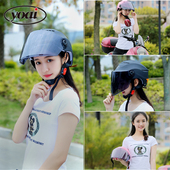 通用防晒轻便式 四季 女士电瓶车安全帽头灰 电动车头盔男款 友爱夏季