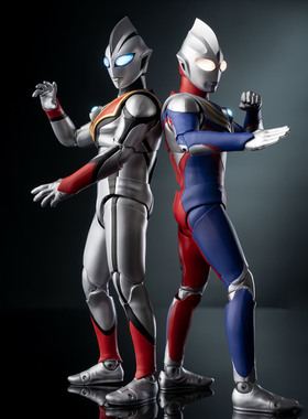 万代shf奥特曼玩具终闪耀赛罗极特利迦真骨雕迪迦黑暗亚刻装甲男