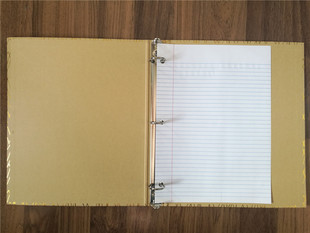 美标A4三孔文件夹大容量打孔活页夹o型不锈铁夹纸质