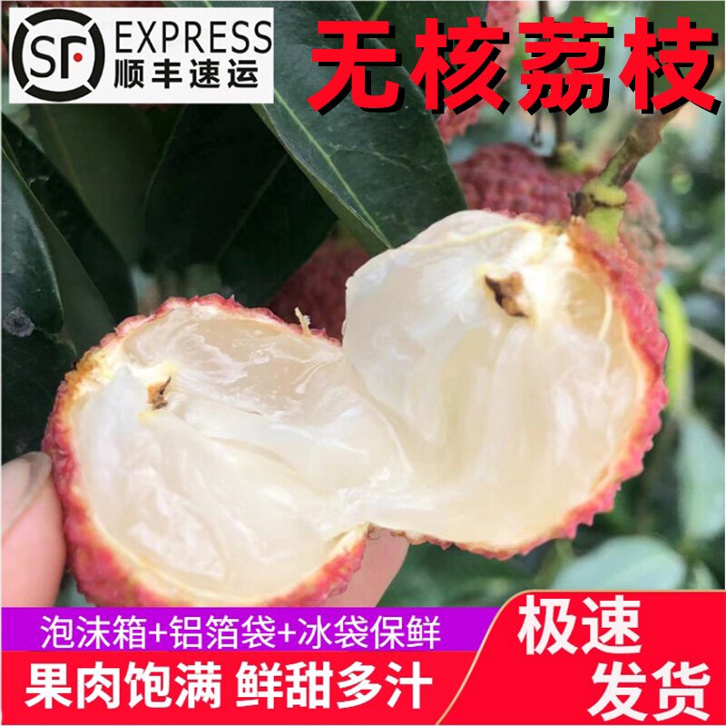 顺丰包邮5斤现摘新鲜荔枝王无核小核蜜丁香肉厚香甜当季孕妇水果