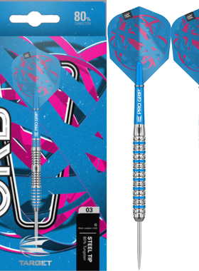 TARGET探极飞镖ORB80%蓝色钨钢专业硬式22/24软式20/21新手镖练习
