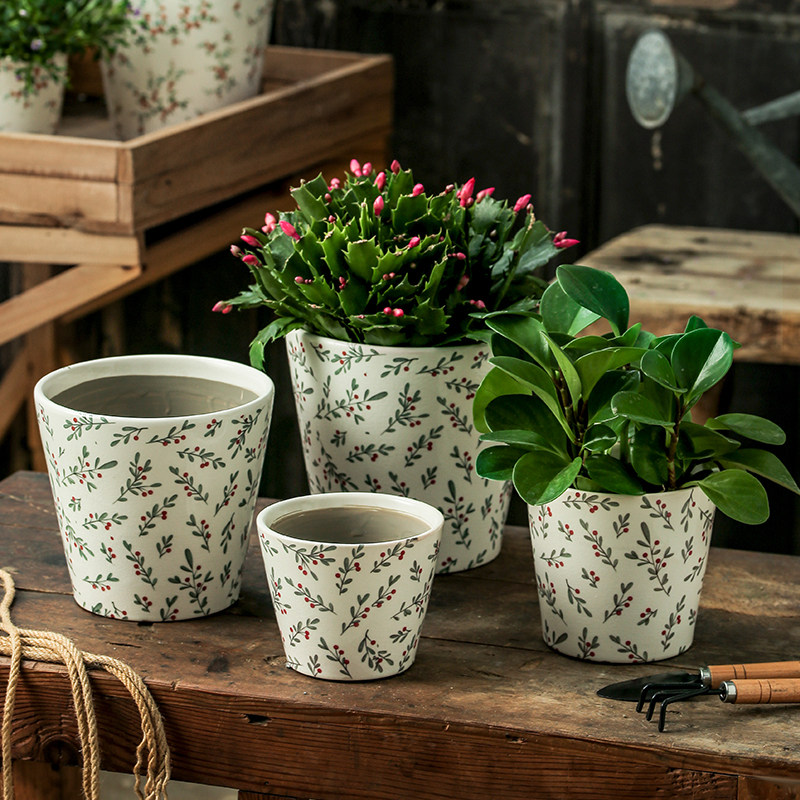 家用多肉花盆陶瓷情绪稳定蝴蝶兰花户外庭院大小号轻奢高级感田园,鲜花速递/花卉仿真/绿植园艺,花盆,淘宝优惠券,粉丝福利购,淘宝优惠卷