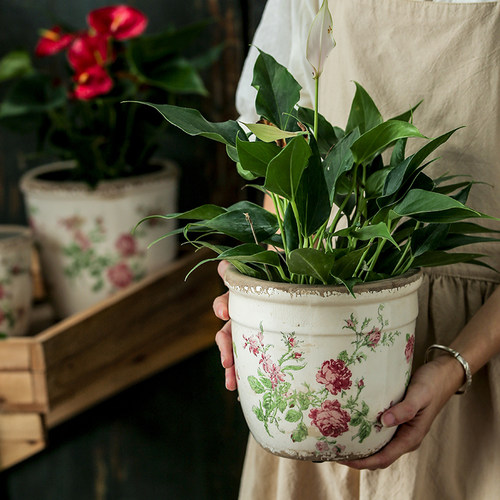 陶瓷复古花盆家用法式创意欧式