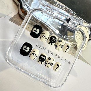 黑豆.高级小众穿戴甲美甲假指甲手工定制 DW轻奢Nail