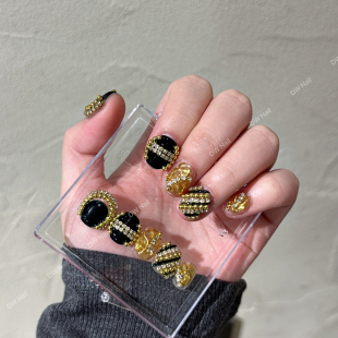 2025显手白高级小众穿戴甲美甲假指甲手工 DW轻奢Nail 法老