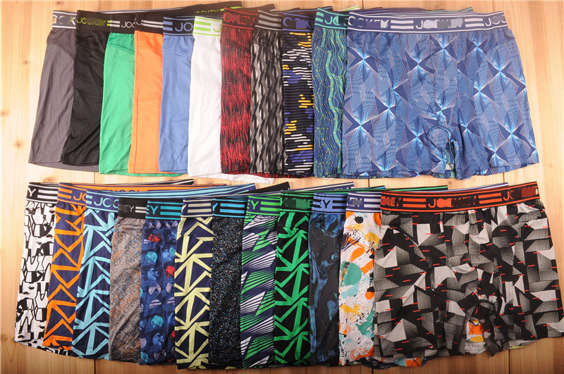 j牌男款运动速干平角内裤平角裤四角裤长款滑布拼网布款速干内裆